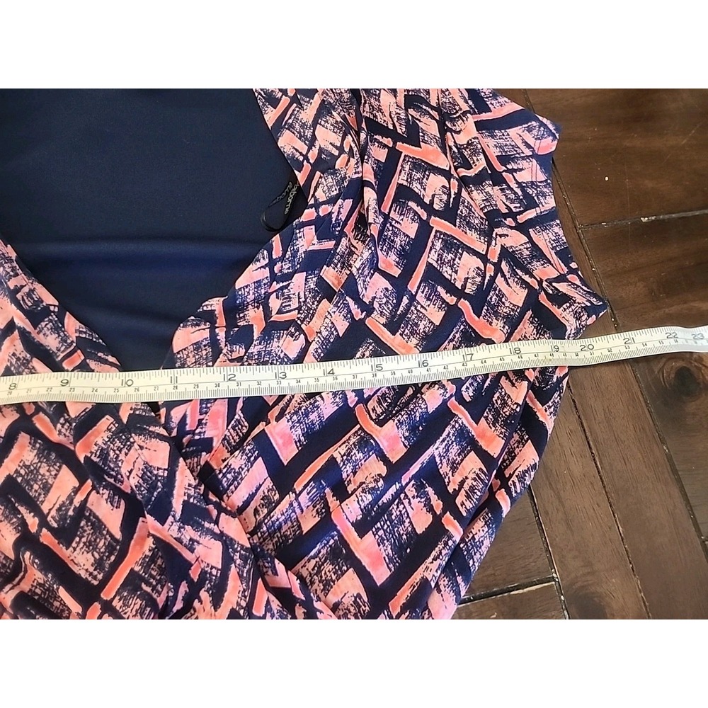 Liz Claiborne Neck Faux Wrap Dress Tie Belt Stretch Office Modest Corporate Lot - Picture 16 of 16